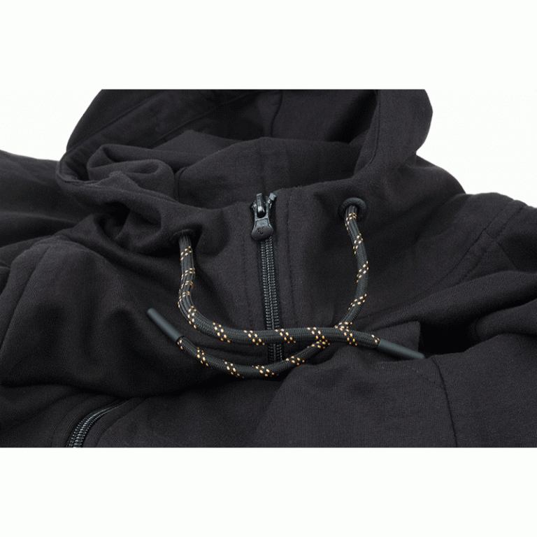 Fox Collection Black Orange LW Hoodie - Kapucnis pulóver