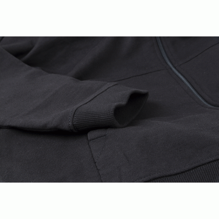 Fox Collection Black Orange LW Hoodie - Kapucnis pulóver