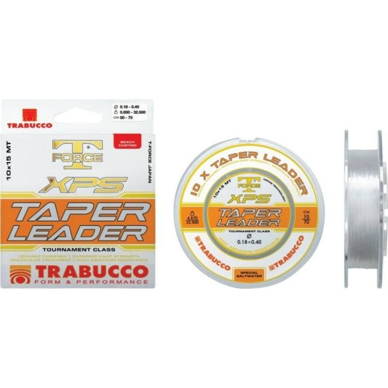 Trabucco T-Force Xps Taper Leader 10x15 m 0,20 - 0,57 mm - Felvastagodó dobóelőke