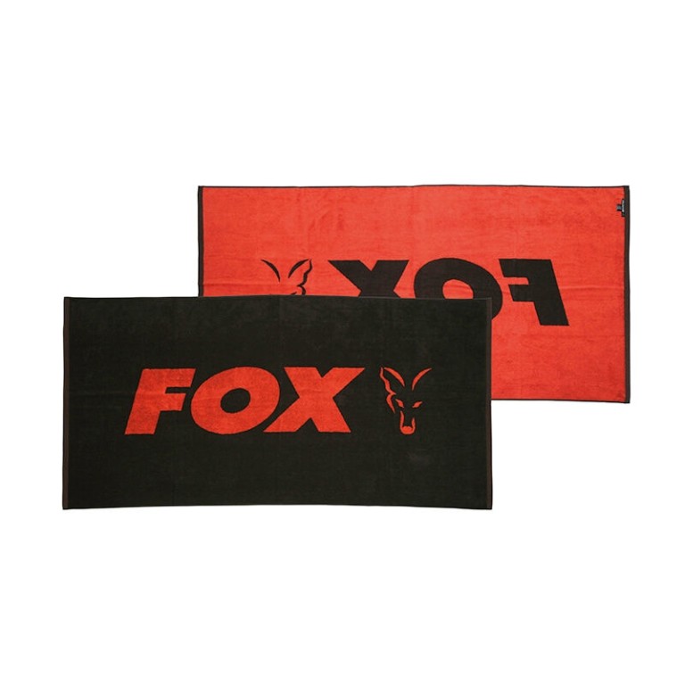 Fox Beach Towel Black/Orange - Strandtörölköző