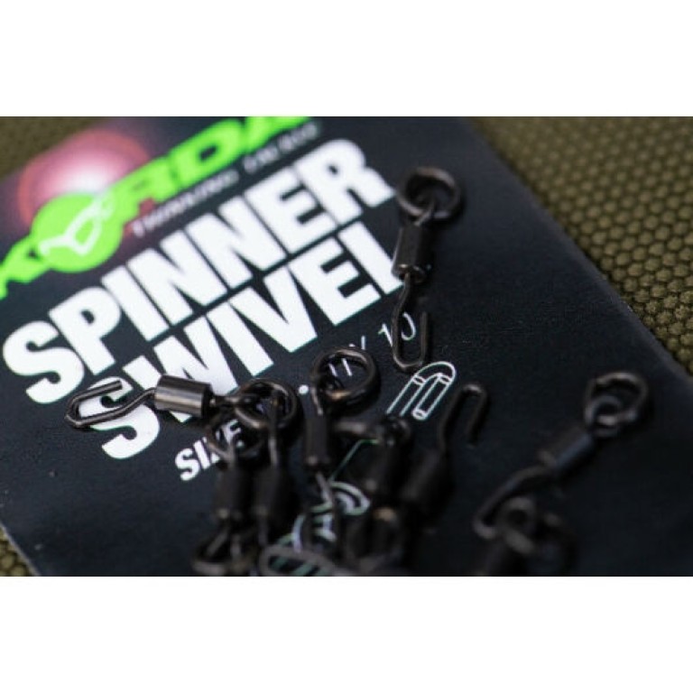 Korda Spinner Ring Swivel Sz 11 - Gyorskapocs karikával