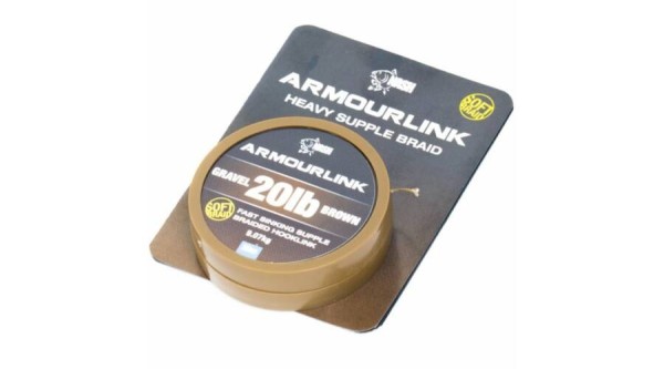 Nash Armourlink Gravel Brown 20 m - Előkezsinór