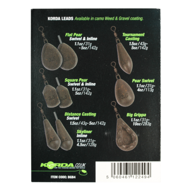 Korda Flatliner Pear Inline - Inline ólom 