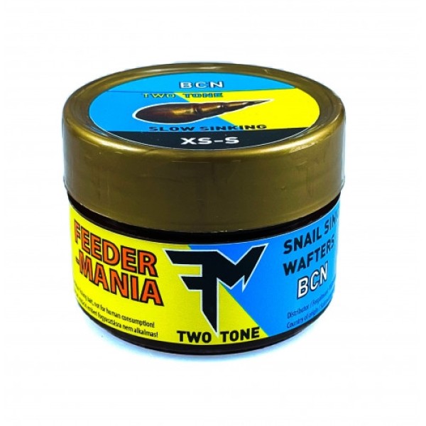 Feedermania Snail Sinking Wafters Two Tone XS-S - Kikönnyített fekvő gumicsiga XS-S 