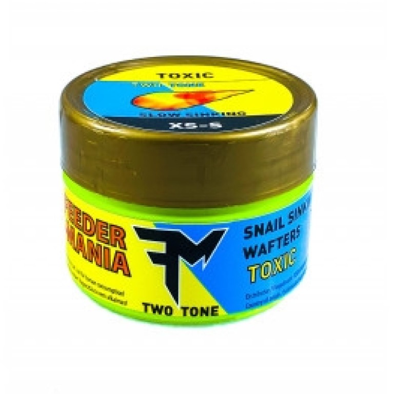 Feedermania Snail Sinking Wafters Two Tone XS-S - Kikönnyített fekvő gumicsiga XS-S 