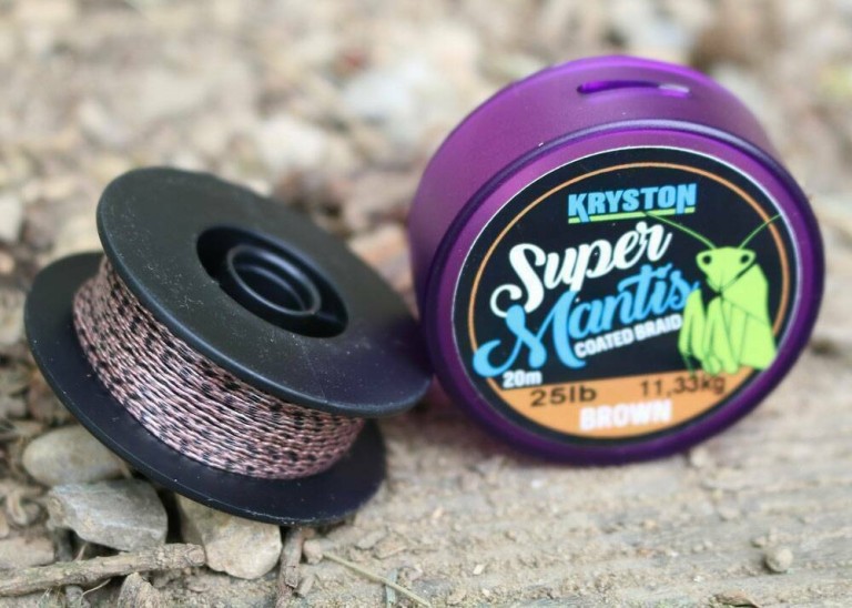Kryston Super Mantis Coated Braid Brown 20 m - Előkezsinór barna színben