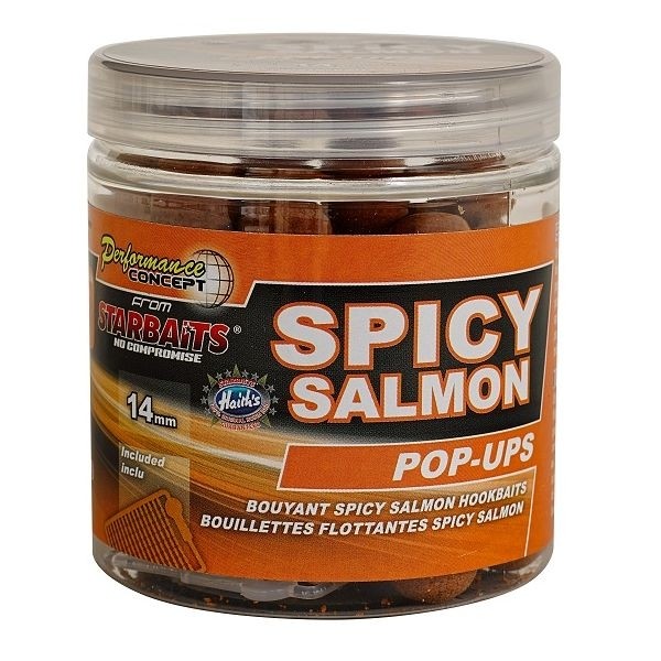 Starbaits Spicy Salmon Fluo Pop-Ups 14 mm 80 g