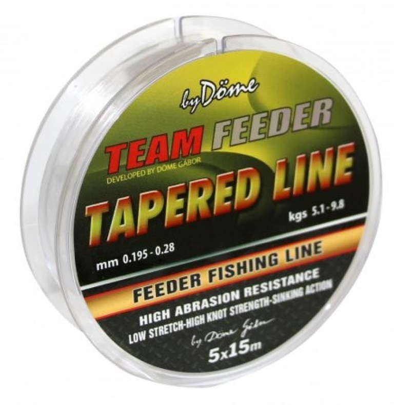 By Döme Team Feeder Tapered Leader 5x15 m 0,20-0,31 mm - Felvastagodó dobóelőke