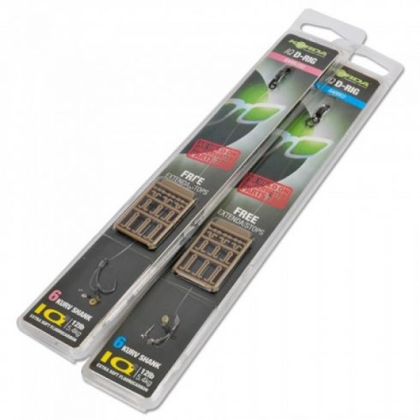 Korda IQ D Rig Size 4 Kurv 15 lb - Előkötött D Rig szerelék