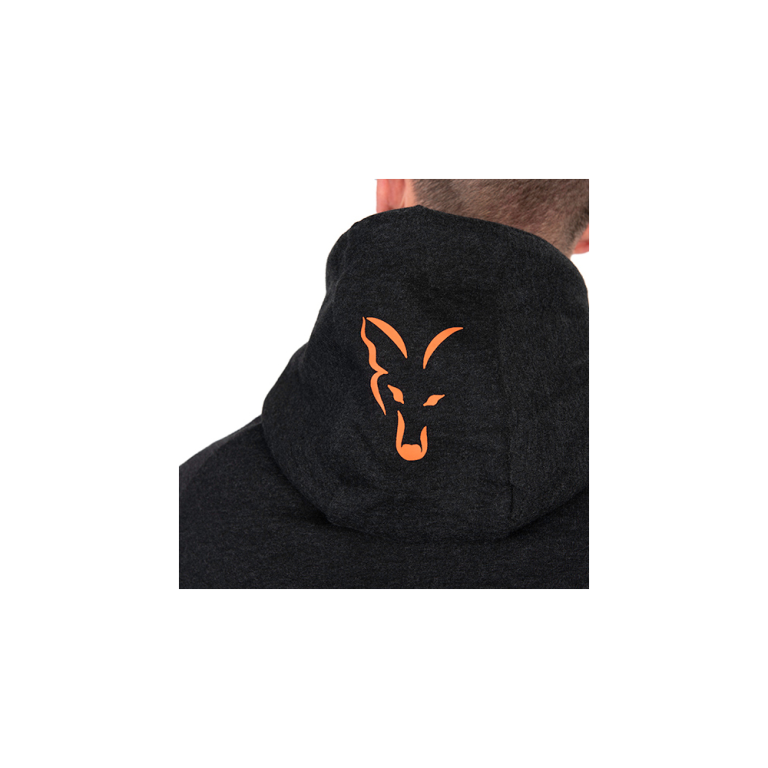 Fox New Collection LW Hoody Black & Orange - Kapucnis pulóver