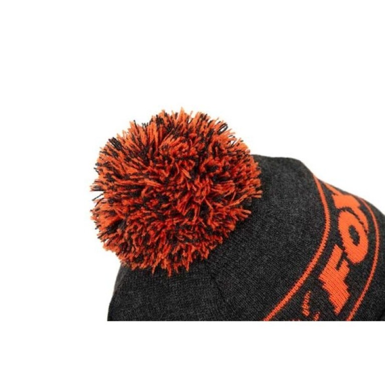 Fox New Collection Bobbles - Black & Orange bojtos téli sapka