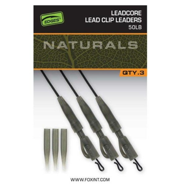 Fox Leadcore PG lead clip 50 lb - ólomklipszes leadcore szerelék 3 db