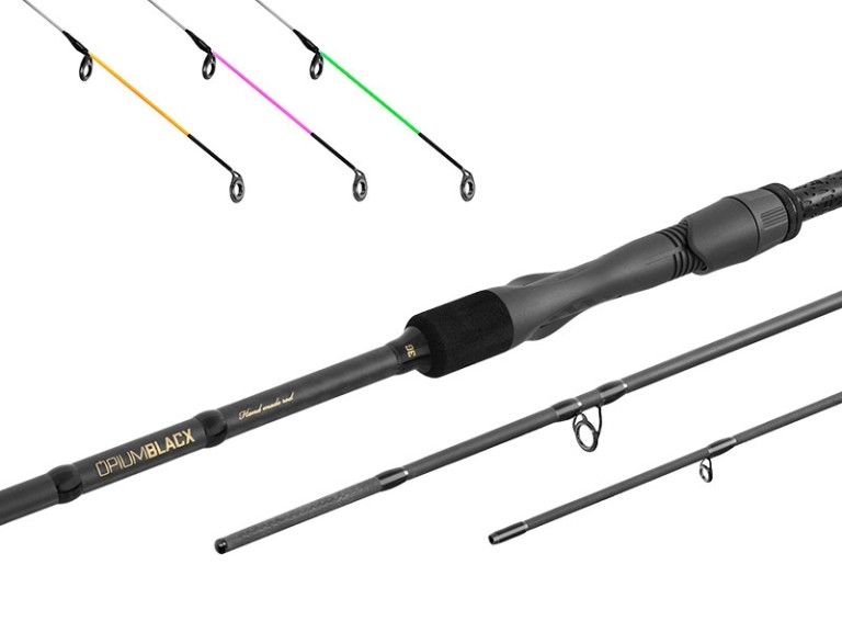 Delphin Opium BlacxFEEDER 3G TechnoCORK + 3 spicc 13 ft/390 cm/80 g feeder horgászbot