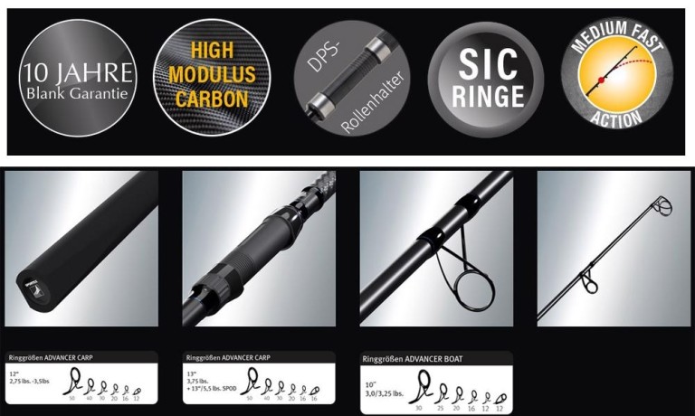 Sportex Advancer CS-2 Crap 12 ft 3,66 m 2,75 lbs bojlis horgászbot