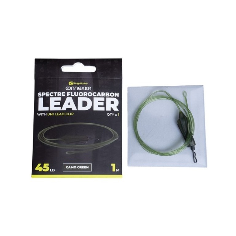 RidgeMonkey Spectre Fluorocarbon Uni Lead Clip Leader