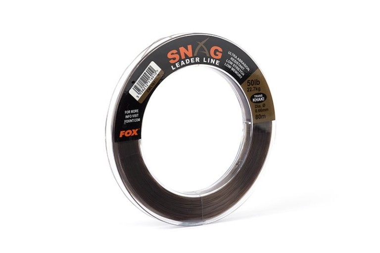 Fox Snag Leader Trans Khaki 50 lb 0,66 mm 80 m - Előtétzsinór
