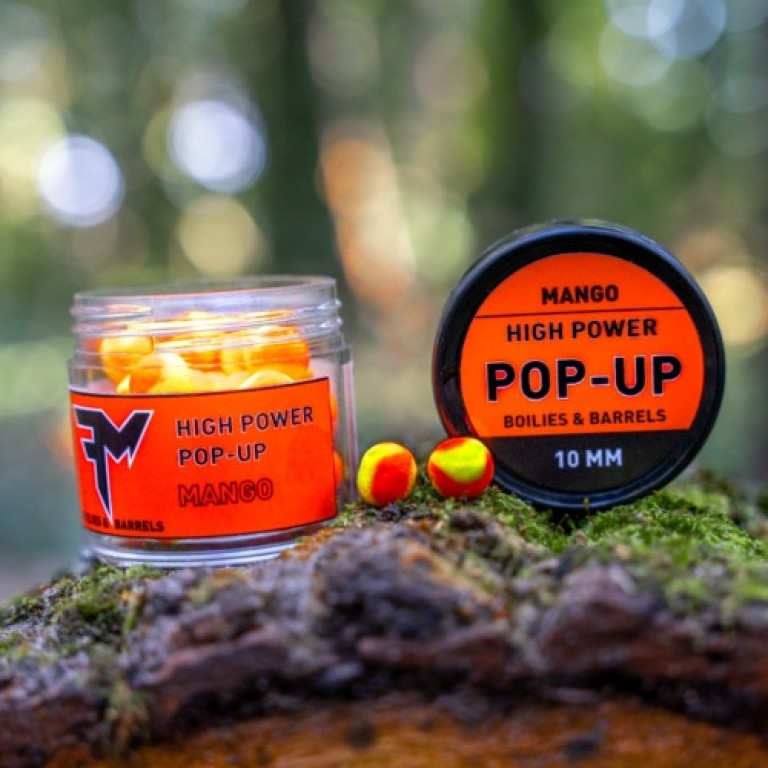 Feedermania High Power Pop-Up Boilies & Barrels Mango 10 mm