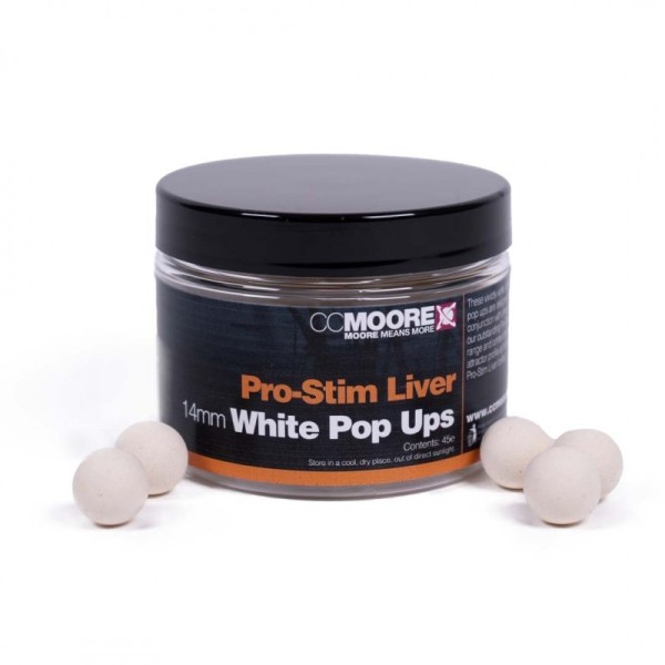 CC Moore Pro-Stim Liver White Pop Ups 14 mm