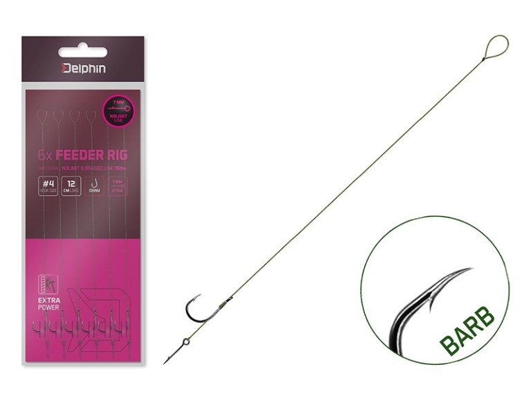 Delphin NoLimit Sting kötött csalitüskés horog #4 6 db / 12 cm