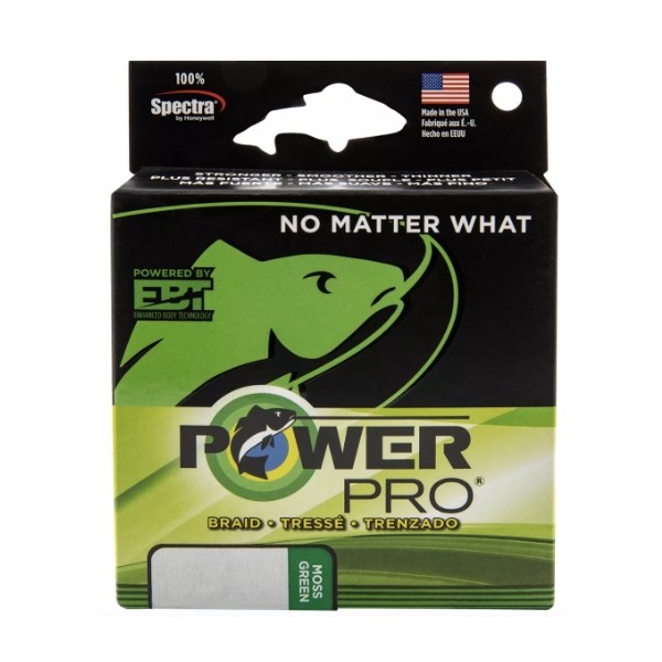 PowerPro Fonott zsinór Moss Green 135 m