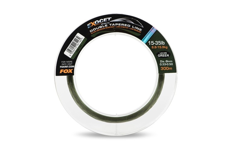Fox Exocet Pro Double Tapered Line 300 m 0,26 - 0,50 mm Lo-Vis Green - Felvastagodó főzsinór
