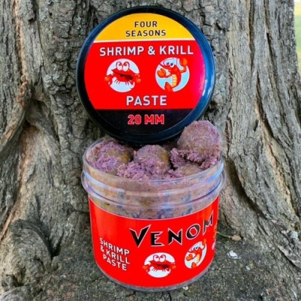 Feedermania Venom Shrimp & Krill Paste Four Seasons +20 mm - Pasztázott horogcsali