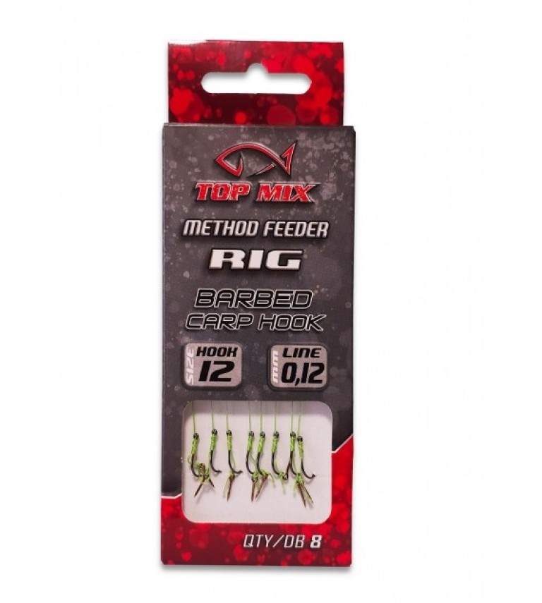Top Mix Method Feeder Rig 12 - Előkötött horog csalitüskével
