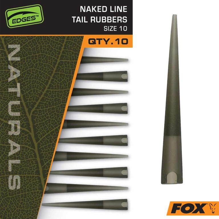 Fox Naturals Naked Line Tail Rubbers Size 10 - Gumihüvely