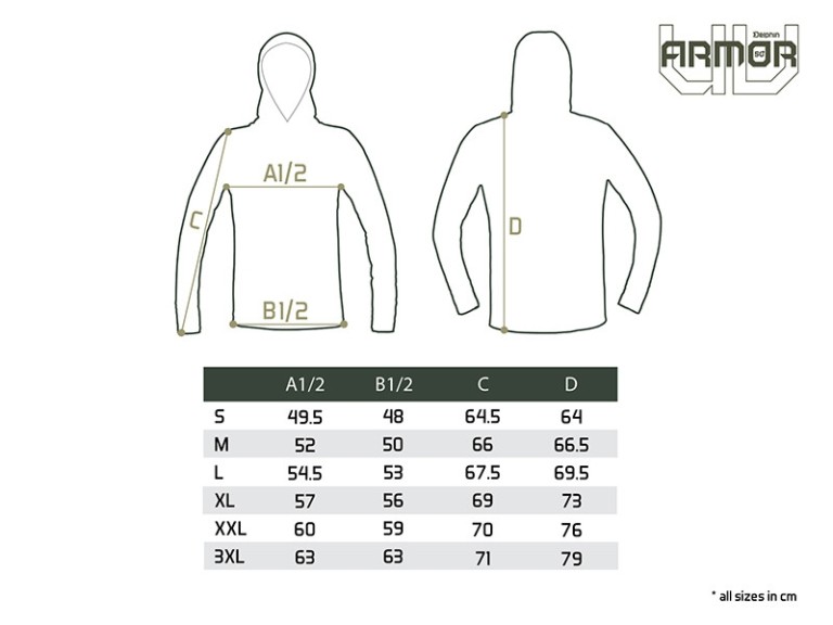 Delphin UV Armor 50+ Kapucnis Hosszúujjú Póló Olive