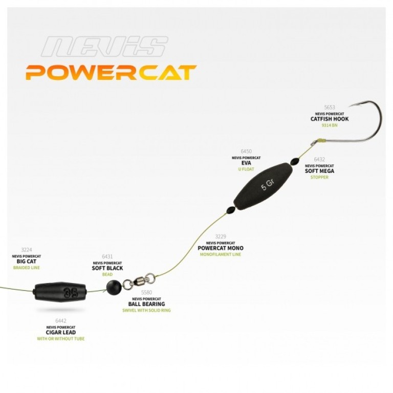 Nevis PowerCat Cigar Lead With Tube 60 g - Betétes szivarólom harcsázó szerelékhez