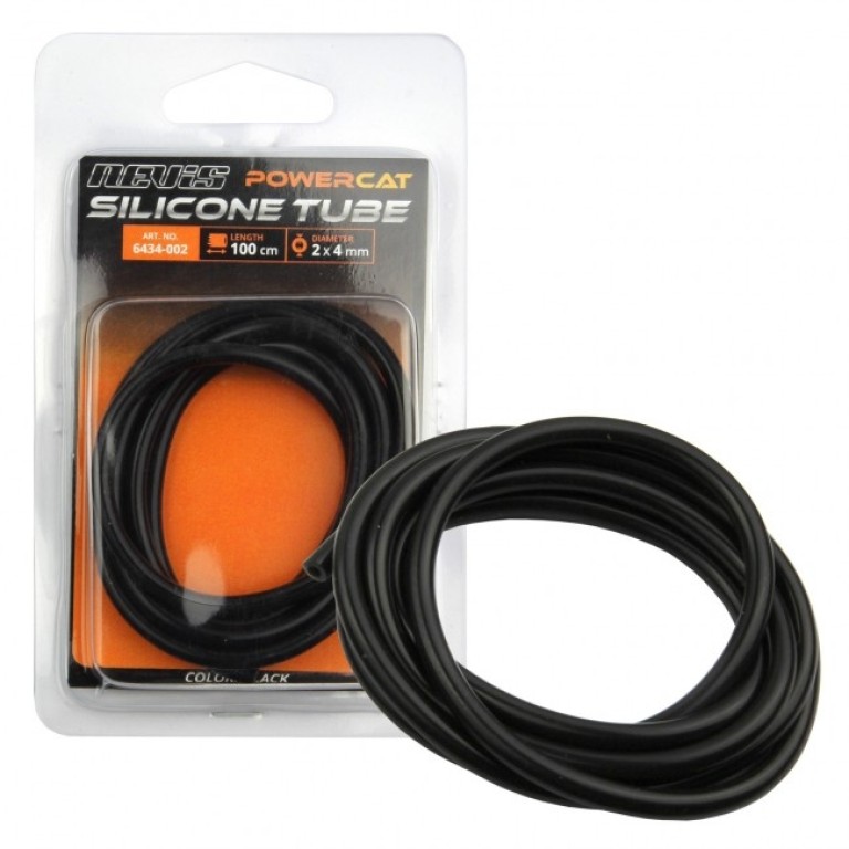 Nevis Powercat Silicone Tube 1 m 4 mm - Szilikoncső fekete