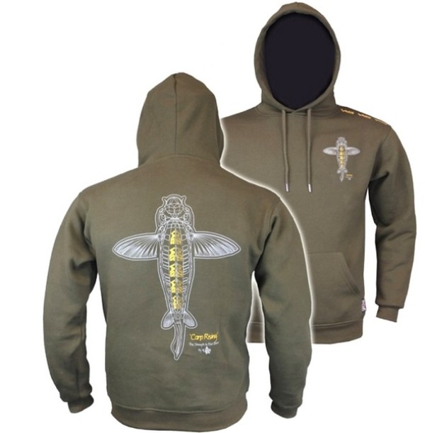 Vass Carp Rising Hoodie Khaki Edition - Kapucnis pulóver