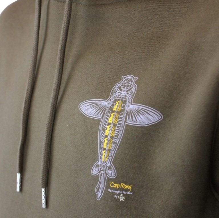 Vass Carp Rising Hoodie Khaki Edition - Kapucnis pulóver