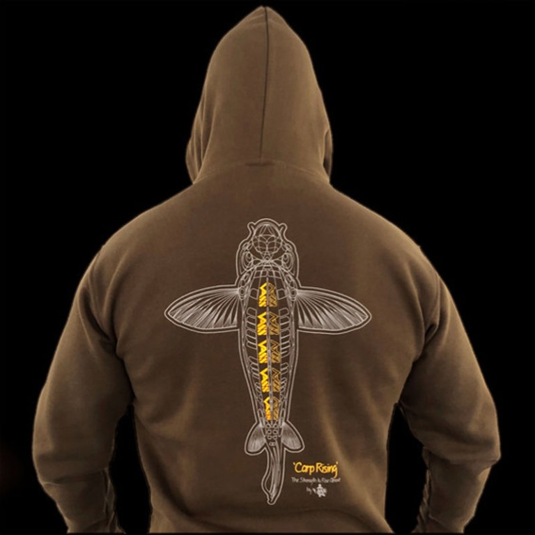 Vass Carp Rising Hoodie Khaki Edition - Kapucnis pulóver
