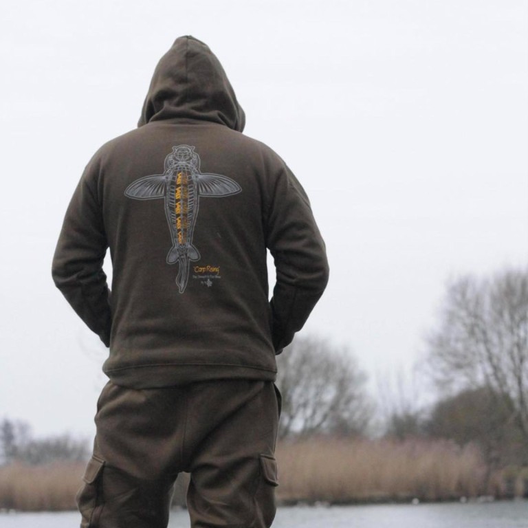 Vass Carp Rising Hoodie Khaki Edition - Kapucnis pulóver