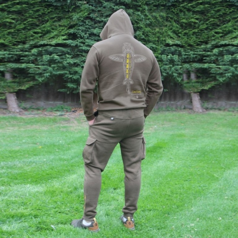 Vass Carp Rising Hoodie Khaki Edition - Kapucnis pulóver