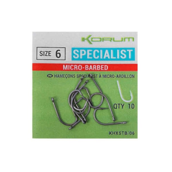 Korum Xpert Specialist Micro barbed Hooks - Horog
