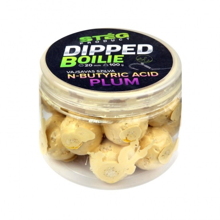 Stég Dipped Boilie N-Butyric Acic Plum 20 mm 100 g