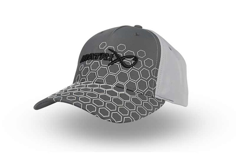 Matrix Hex Print Baseball Cap Grey - Baseball Sapka