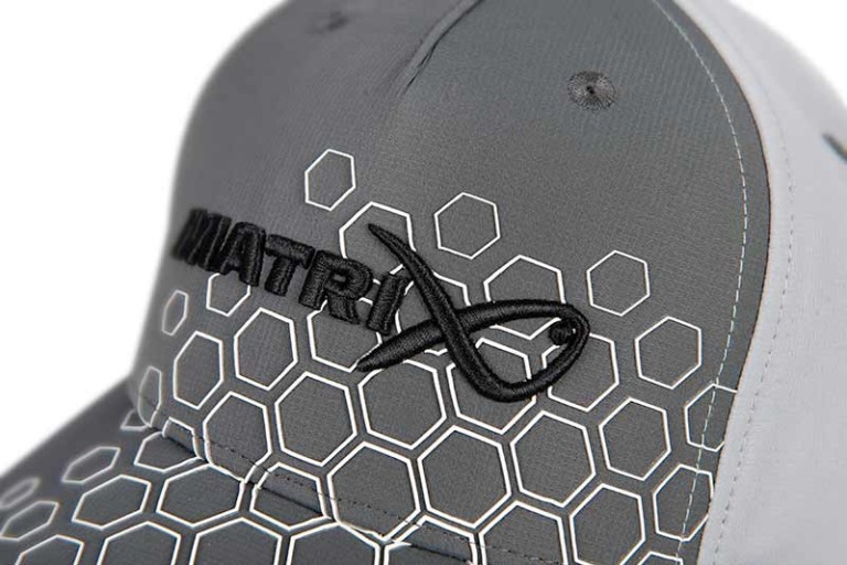 Matrix Hex Print Baseball Cap Grey - Baseball Sapka