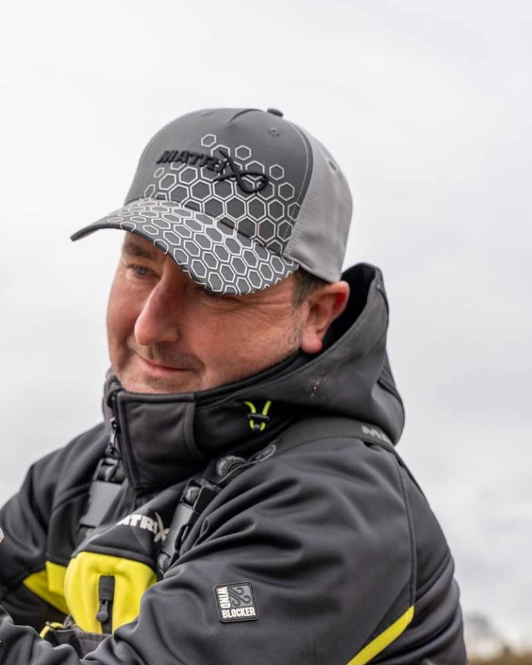 Matrix Hex Print Baseball Cap Grey - Baseball Sapka