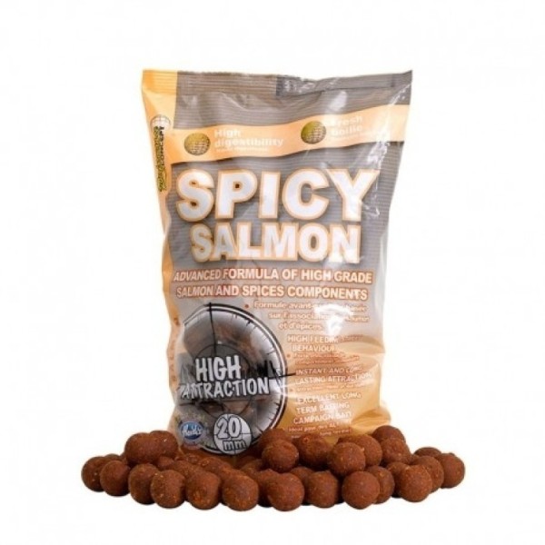 Starbaits Spicy Salmon Bojli 20 mm 800 g