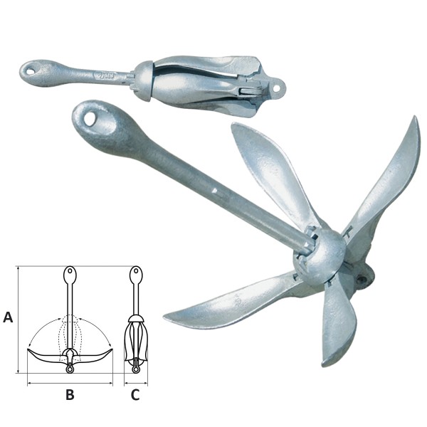 Négykapás Horgony 4 Kg