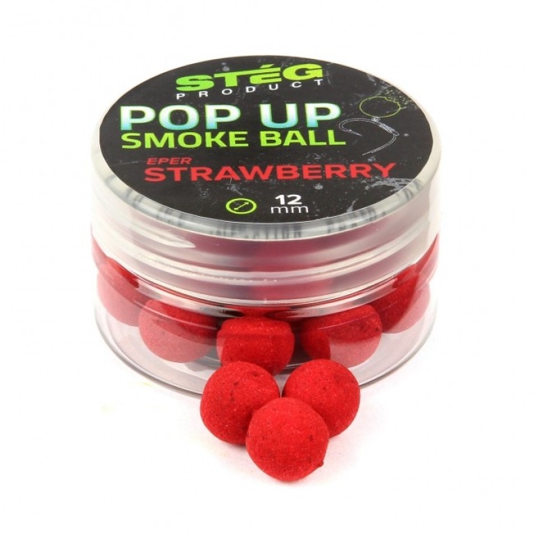 Stég Pop Up Smoke Ball 12 mm Strawberry