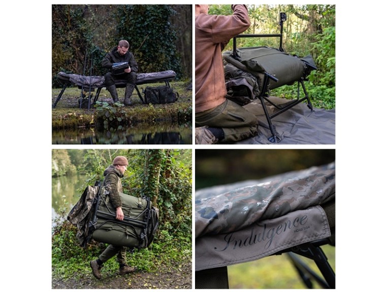 Nash Indulgence HD40 Sleep System 8 Legs Camo Wide - Ágy hálózsákkal