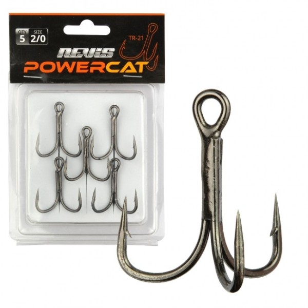 Nevis PowerCat Treble Hook 6/0 - Hármashorog