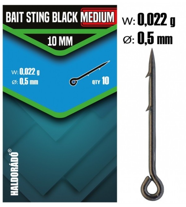 Haldorádó Bait Sting Black Medium 10 mm - Közepes vastagságú csalitüske