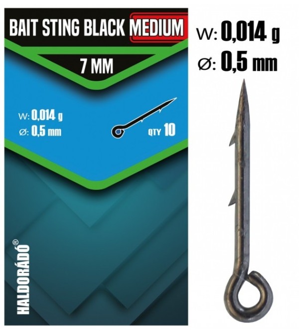 Haldorádó Bait Sting Black Medium 7 mm - Közepes vastagságú csalitüske