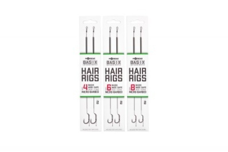 Korda Basix Hair Rigs Wide Gape 4 25 lb - Előkötött előke