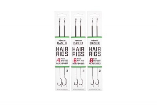 Korda Basix Hair Rigs Wide Gape 8 18 lb - Előkötött előke